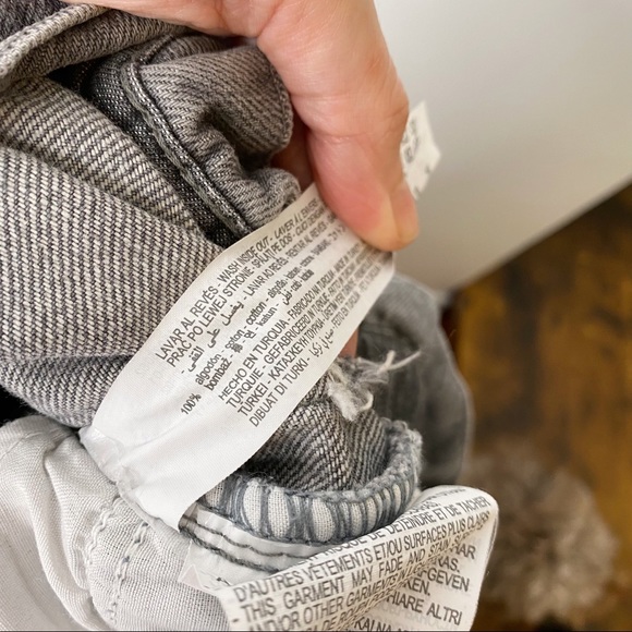 Zara Super High Rise Paperbag Waist Mom Boyfriend Engineering Crop Jeans Size 0 - Picture 12 of 13